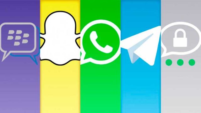 Comparación del número de usuarios de las apps de mensajería instantánea