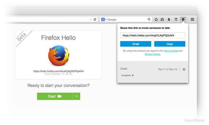 Características de Firefox Hello, la nueva plataforma de videoconferencia
