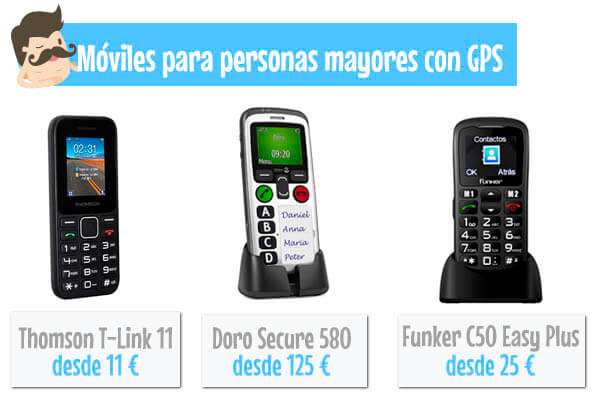 mejores móviles para mayores con gps