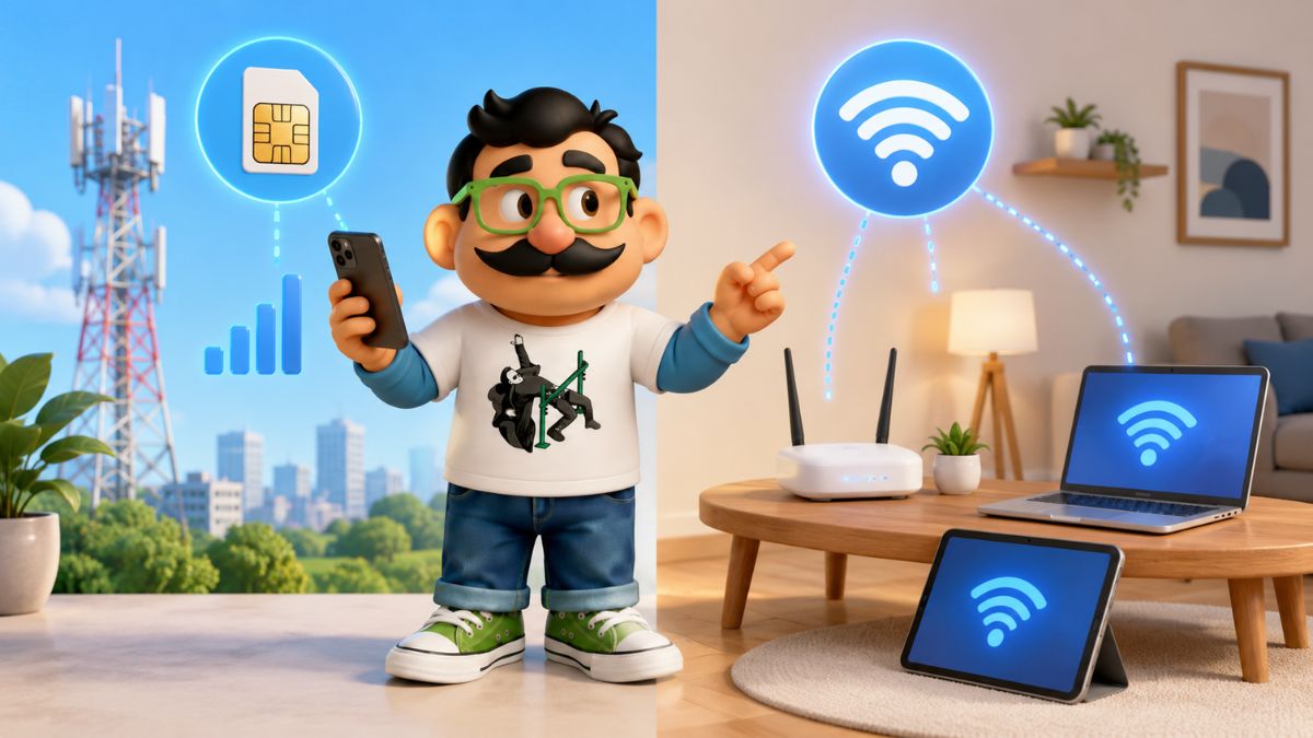 Diferencia entre datos y WiFi